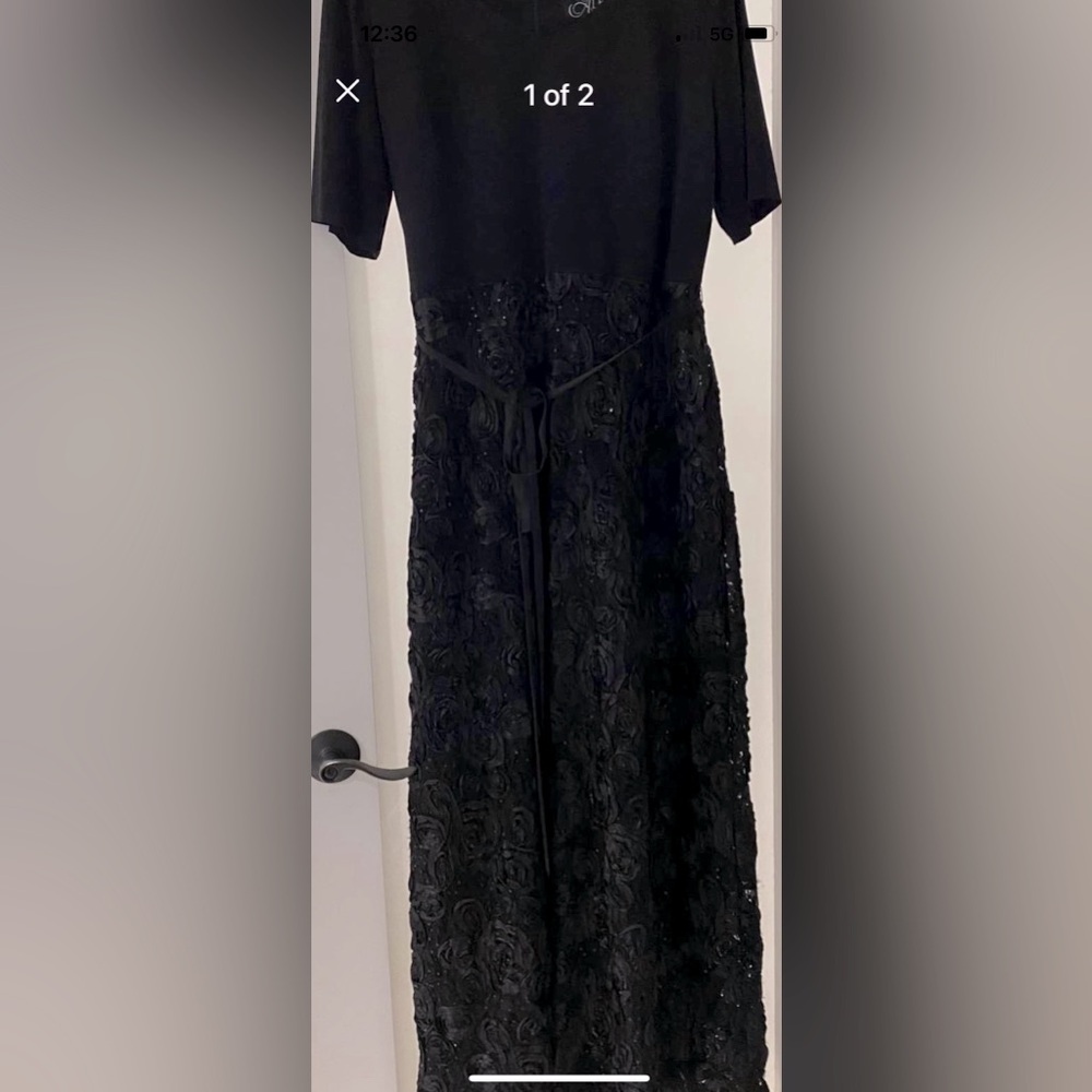 Alex Evening gown. Very flattering. Wore it once. Elegant and comfortable.